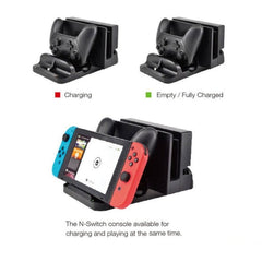 DOBE TNS-895 Soporte Carga Mandos para Nintendo Switch Negro - Accesorio Gamepad Base de Carga
