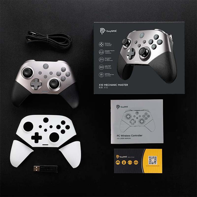 Gamepad EasySMX X10 Plata - Mando para PC, Nintendo Switch y Smartphone (Android e iOS)