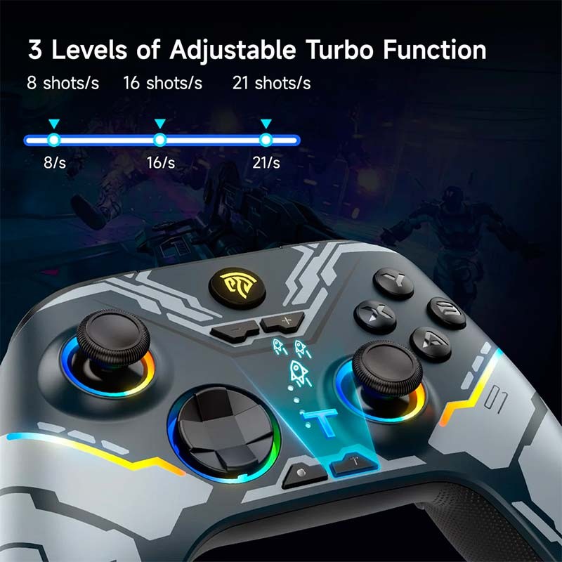 EasySMX X15 Mech - Mando Gamepad para PC, Nintendo Switch y Smartphone (Android e iOS)