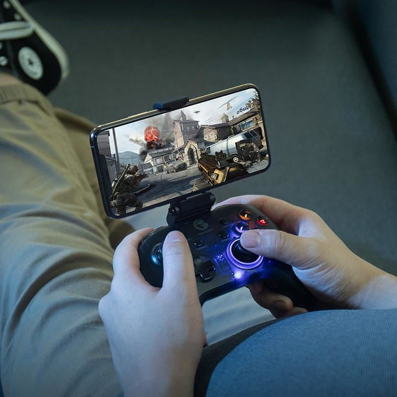 Mando Gamepad GameSir T4 Pro para Switch/PC/iOS/Android, Soporte para Teléfono Móvil