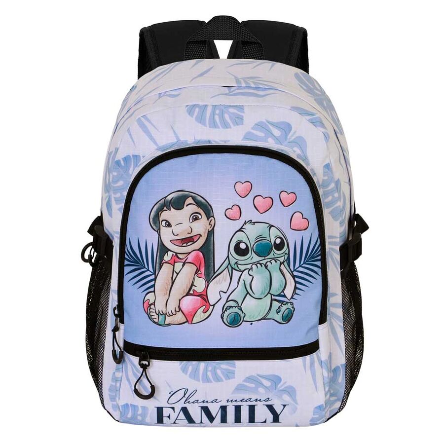 Mochila Couple Stitch Disney 44cm adaptable