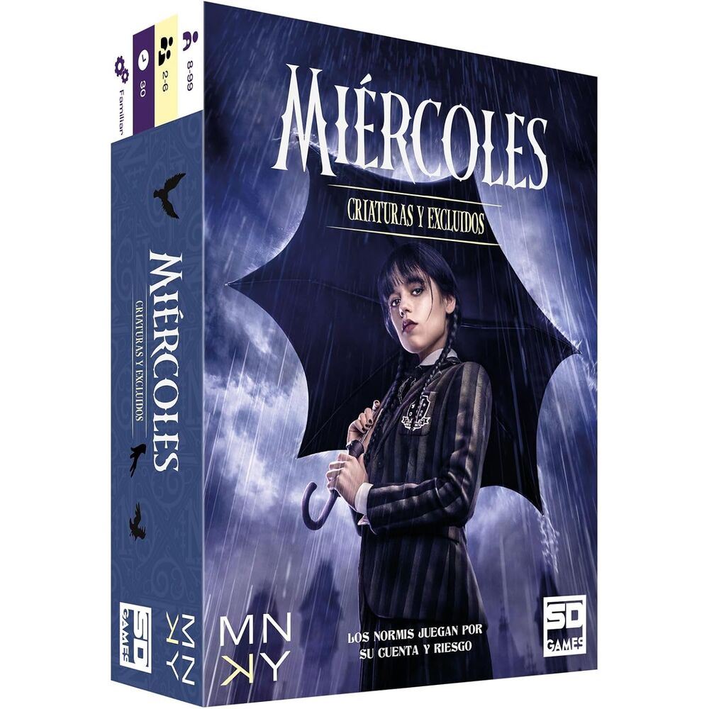 Juego de cartas Criaturas y Excluidos Miercoles Wednesday espaol