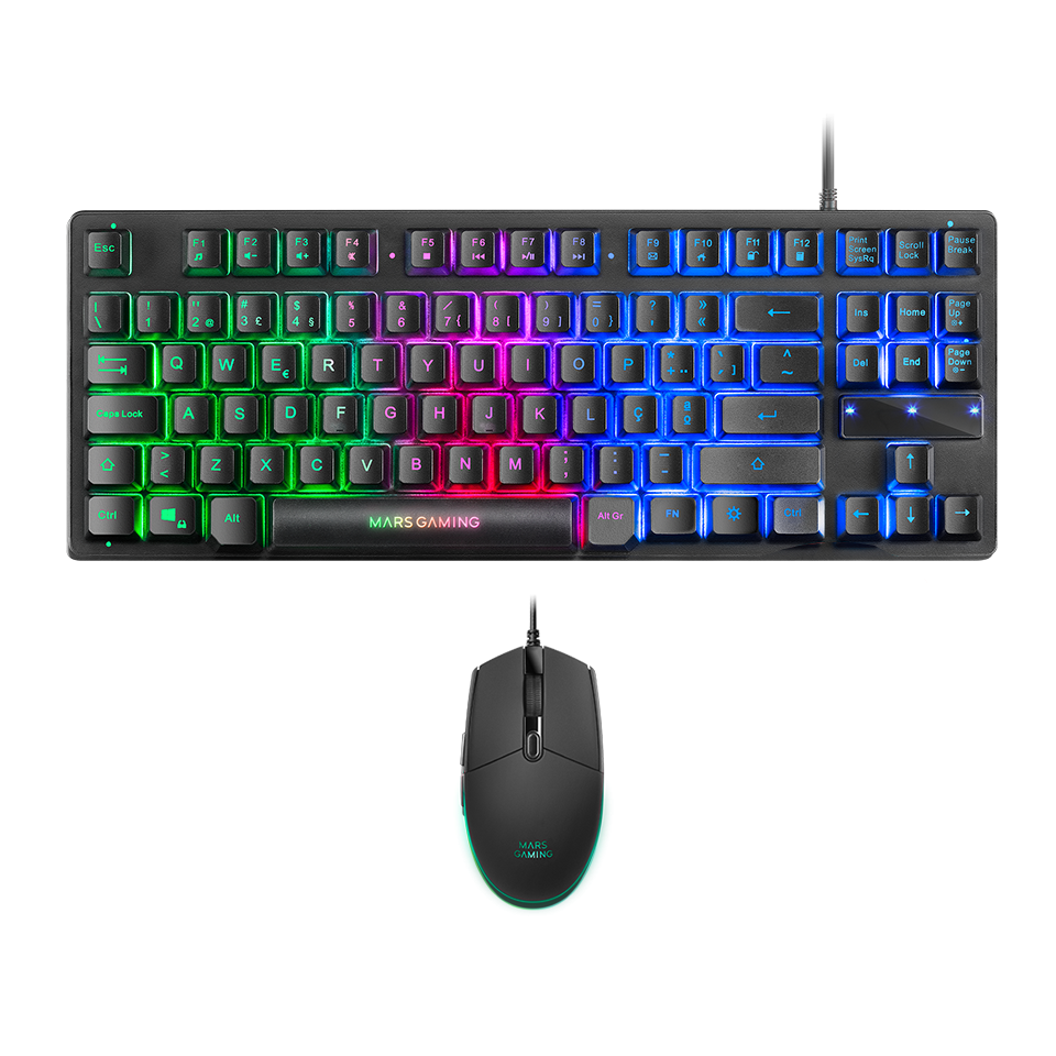 Kit Combo Pack 3en1 Rgb Mcpwtkl Negro Mars Gaming