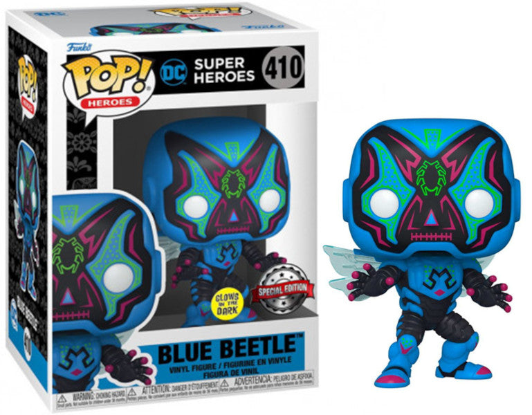 Figura Funko Pop! Heroes - Dc Super Heroes: Blue Beetle (glows In The Dark) (410) Special Edition