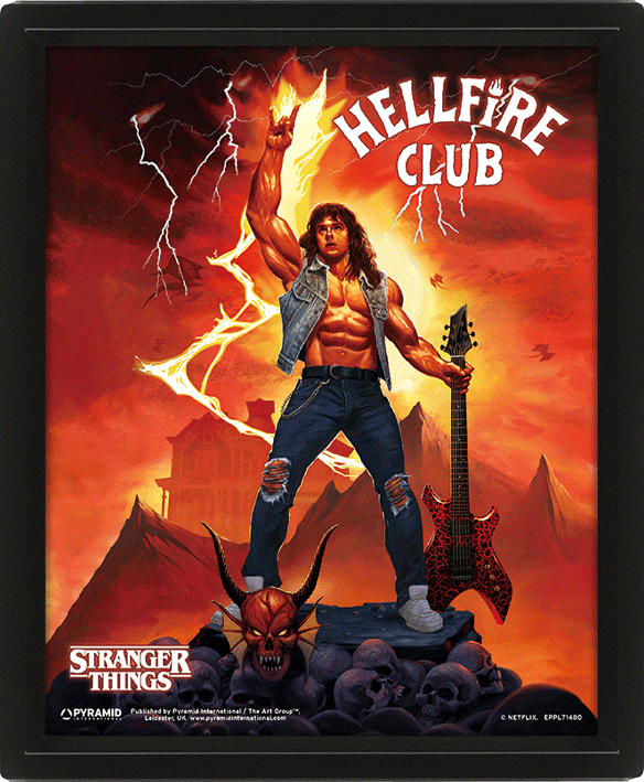 Cuadro 3d Stranger Things Hellfire Tribute