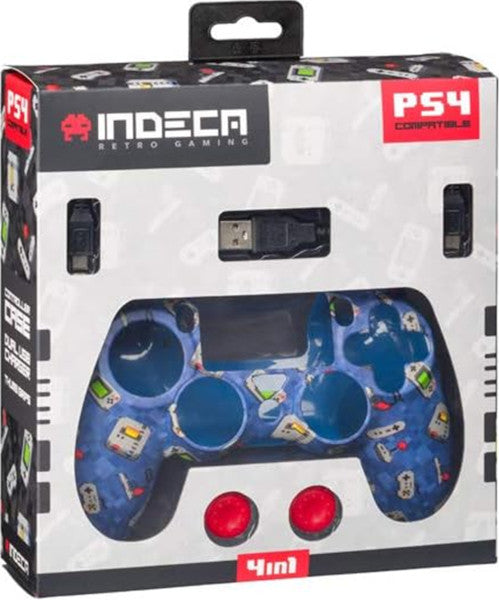 Mando Indeca Kit Controller Retro 2019 4 En 1 Playstation 4 PS4