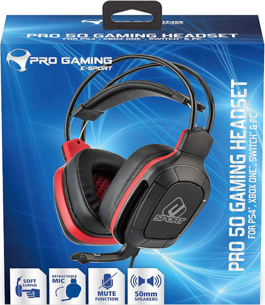 Cascos Subsonic E-sport Pro 50 Gaming Headset (ps4/xbone/switch/pc) Playstation 4 PS4