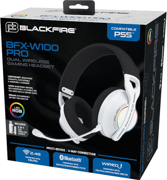 Cascos Blackfire Dual Wireless Gaming Headset Bfx-w100 Pro Playstation 5 PS5