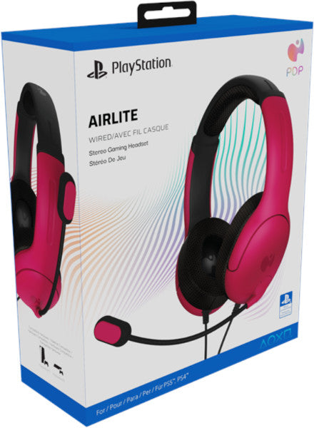 Cascos Pdp Airlite Wired Stereo Gaming Headset Cosmic Red (rojo) (ps4) Playstation 5 PS5