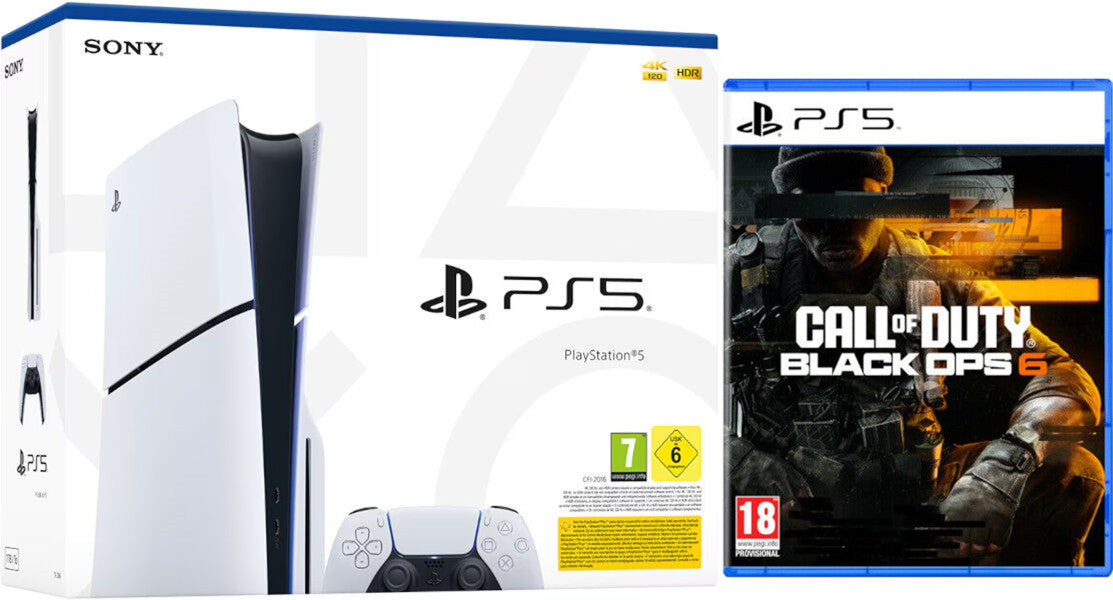 Consola White Slim Edition + Dualsense (1tb) + Call Of Duty Black Ops 6