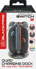 Blackfire Quad Charging Dock Joy-con Controllers Led Rgb