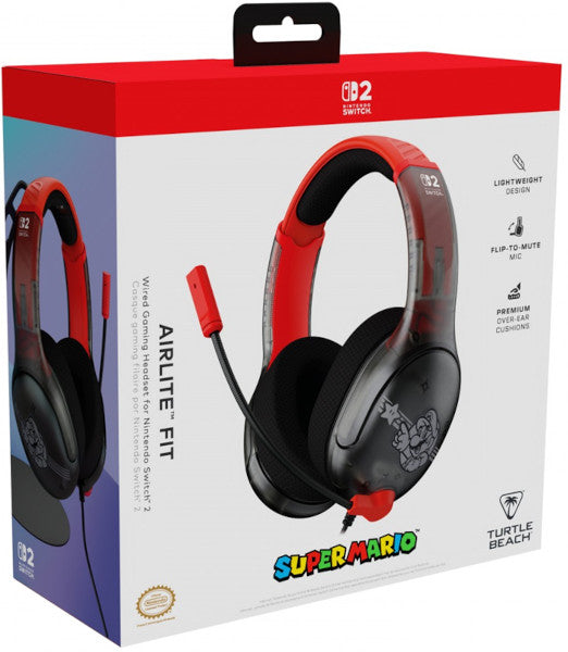 Turtle Beach Airlite Fit Wired Gaming Headset Super Mario (switch/oled/lite)