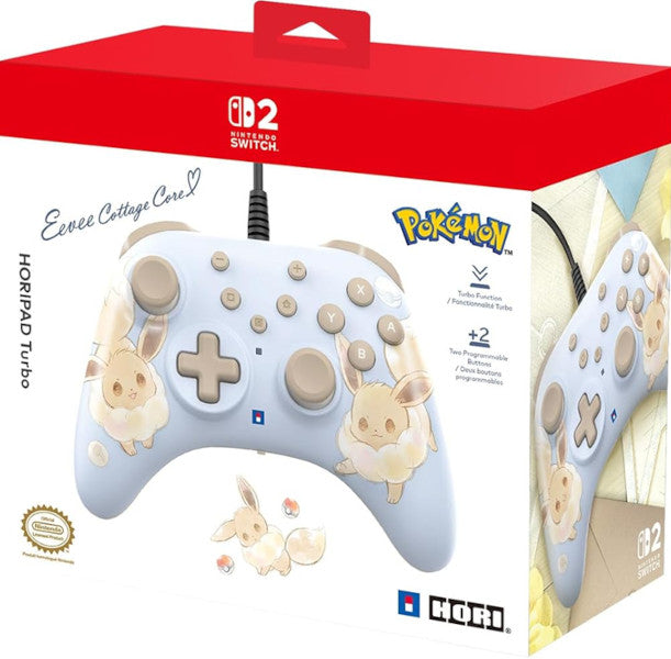 Horipad Turbo Wired Controller Eevee ( Switch 2 / Switch / Oled )
