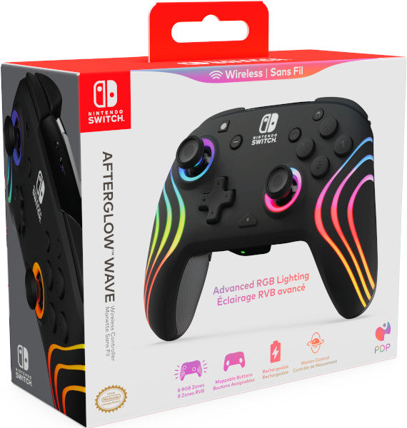 Mando Pdp Afterglow Wave Wireless Controller Black (negro)