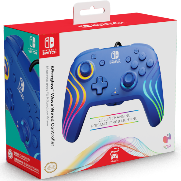 Mando Pdp Afterglow Wave Wired Controller Blue (azul) ( Switch 2 )