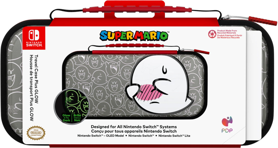 Funda Pdp Travel Case Plus Glow Super Mario Boo-hoo