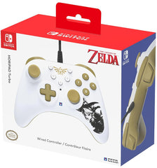 Mando Horipad Turbo Wired Controller The Legend Of Zelda White/gold(blanco/dorado) (switch/oled)