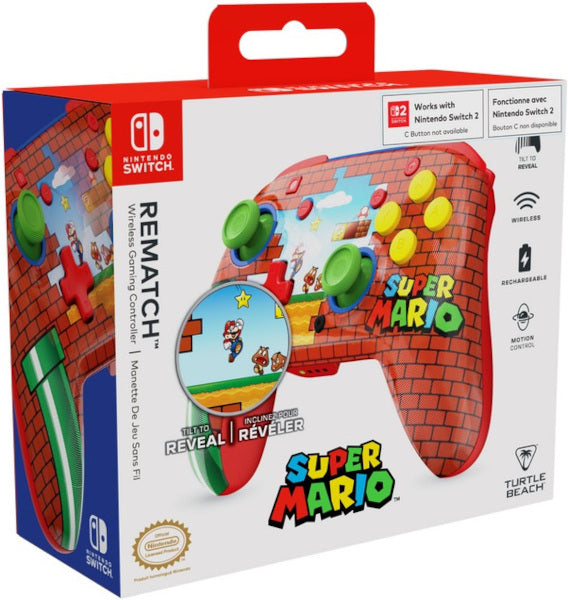 Mando Turtle Beach Rematch Wireless Controller Mario Bricks Reveal (switch 2)