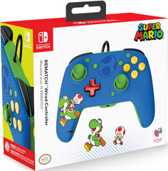 Mando Pdp Rematch Wired Controller Super Mario Toad & Yoshi ( Switch 2 / Lite / Oled )