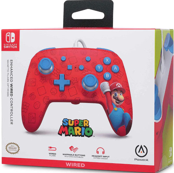 Mando Power A Enhanced Wired Controller woo-hoo! Mario (rojo)