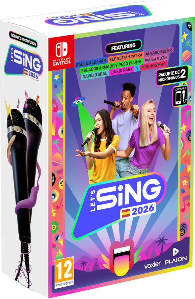 Let's Sing 2026 + 2 Microfonos Nintendo Switch