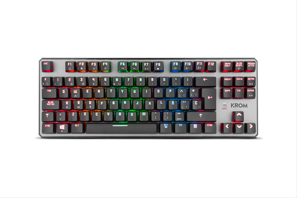 Teclado Gaming Krom Kernel Tkl Usb Retroiluminado Mecanico Negro