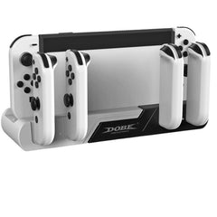 DOBE TNS-0122D Para Joy-Con de Nintendo Switch OLED Blanco - Accesorio Gamepad Base de Carga