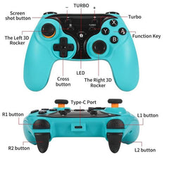 Mando DOBE TY-1793 para Nintendo Switch/PC Azul - Gamepad Inalámbrico