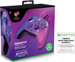 XBOX SERIES X Pdp Rematch Wired Controller Purple Fade + Game Pass 1 Mes (xbone)